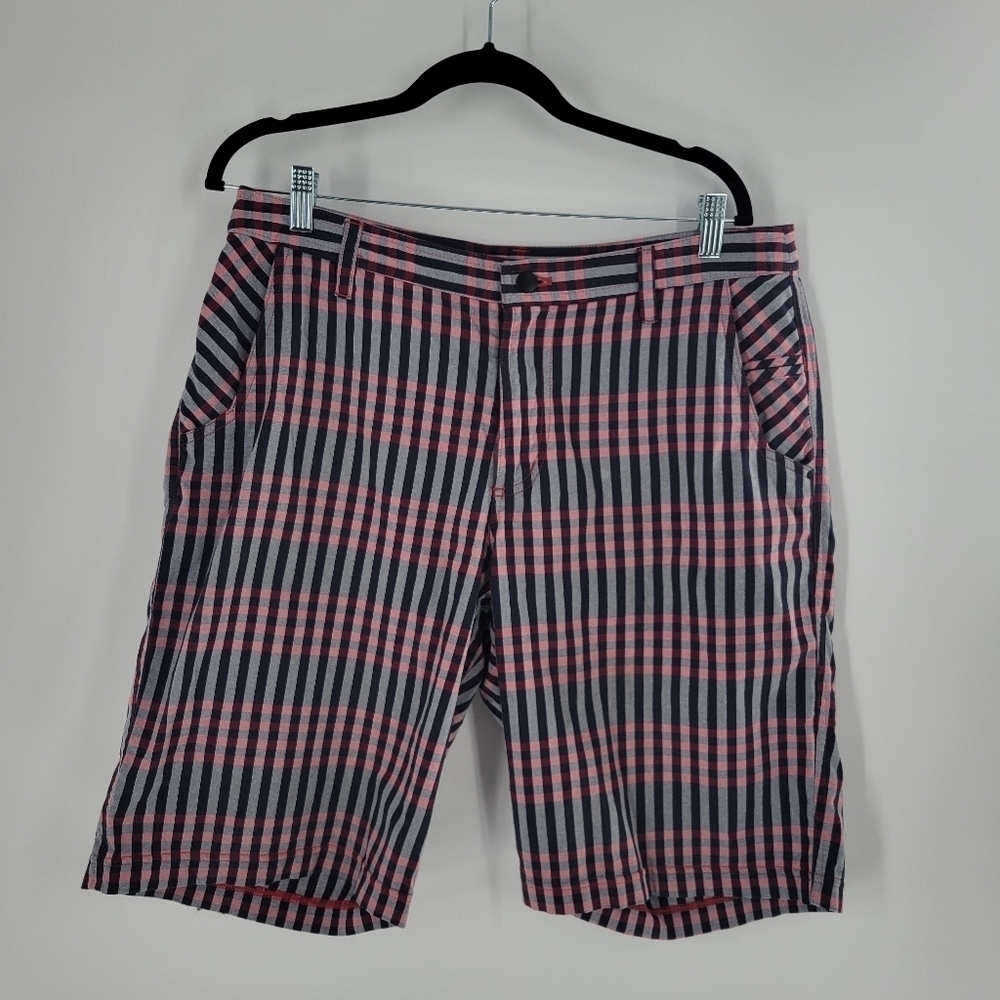 LULULEMON Men’s Kahuna Plaid‎ Red Blue Shorts 36